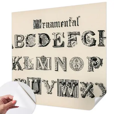Fotobehang voor kinderkamer met decoratieve letters