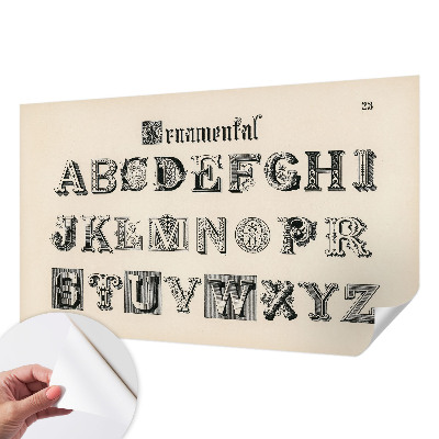 Fotobehang voor kinderkamer Decoratieve letters