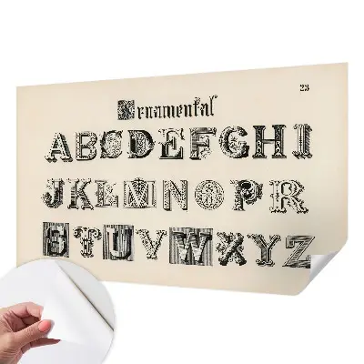 Fotobehang voor kinderkamer met decoratieve letters
