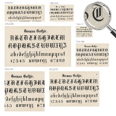 Fotobehang voor de kinderkamer Gotische letters