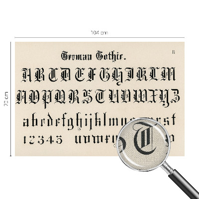 Fotobehang voor de kinderkamer Gotische letters