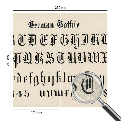 Fotobehang voor de kinderkamer Gotische letters