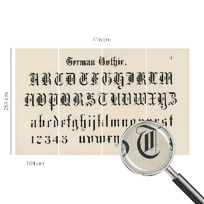 Fotobehang voor de kinderkamer Gotische letters