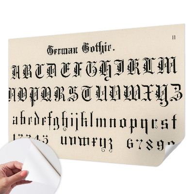 Fotobehang voor de kinderkamer Gotische letters