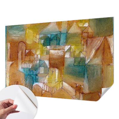 Fotobehang babykamer met geometrische structuren