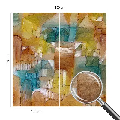 Fotobehang babykamer met geometrische structuren