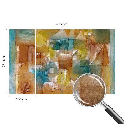 Fotobehang babykamer met geometrische structuren