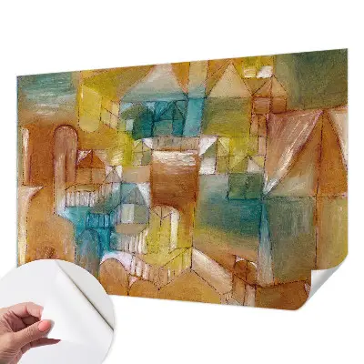 Fotobehang babykamer met geometrische structuren