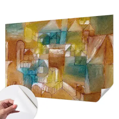 Fotobehang babykamer met geometrische structuren