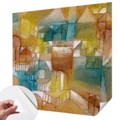 Fotobehang babykamer met geometrische structuren
