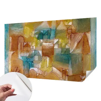 Fotobehang babykamer met geometrische structuren