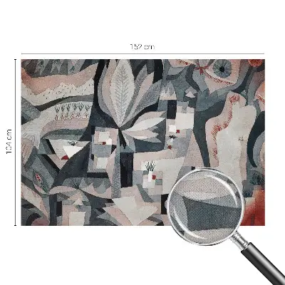 Fotobehang tienerkamer met een abstracte natuurprint