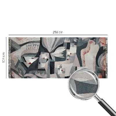 Fotobehang tienerkamer met een abstracte natuurprint