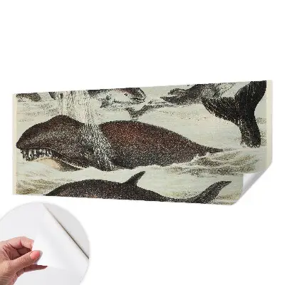 Zelfklevend fotobehang op maat met een ontwerp van zeedieren
