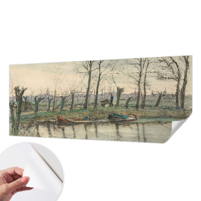 Zelfklevende behangsticker Winterlandschap