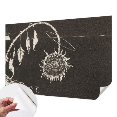 Foto behang voor de kinderkamer Nostalgische zonnebloem