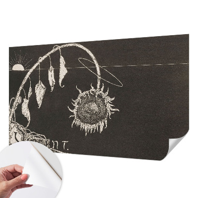 Foto behang voor de kinderkamer Nostalgische zonnebloem