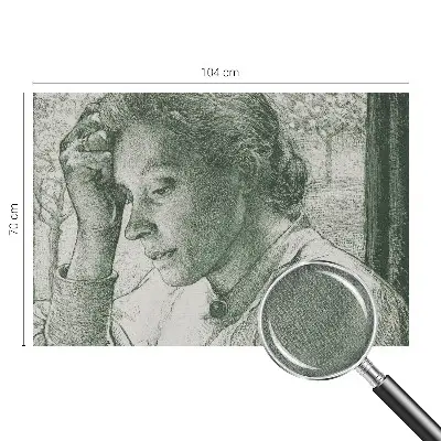 3D fotobehang met de afbeelding van een reflecterende vrouw