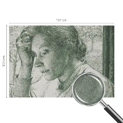 3D fotobehang met de afbeelding van een reflecterende vrouw