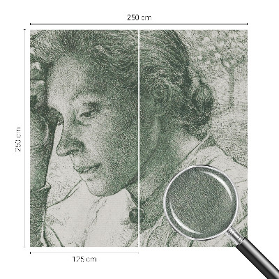 3D fotobehang Reflecterende vrouw