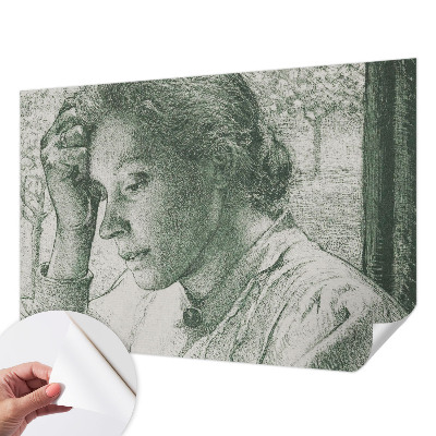 3D fotobehang Reflecterende vrouw