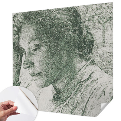 3D fotobehang Reflecterende vrouw