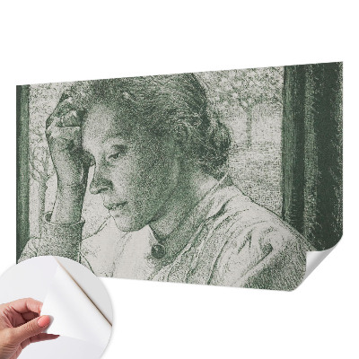 3D fotobehang Reflecterende vrouw