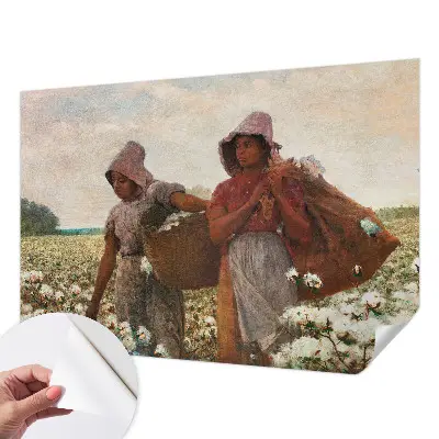 Fotobehang voor kinderkamer met het motief 'Werken in het veld'