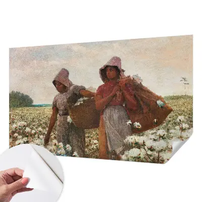 Fotobehang voor kinderkamer met het motief 'Werken in het veld'