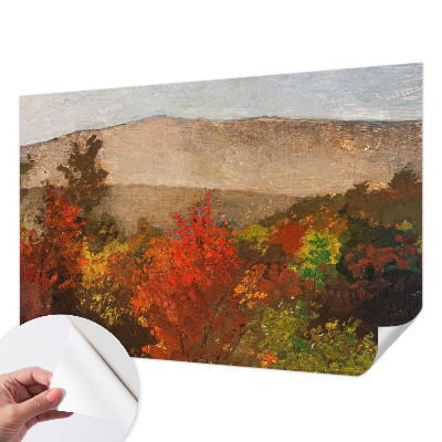 Fotobehang babykamer met herfstpanorama