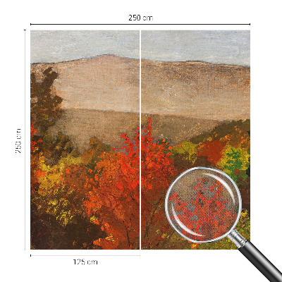 Fotobehang babykamer met herfstpanorama