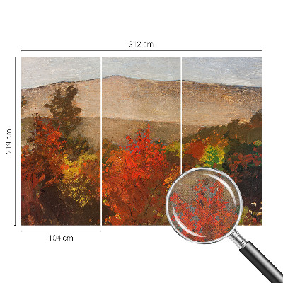 Fotobehang babykamer met herfstpanorama