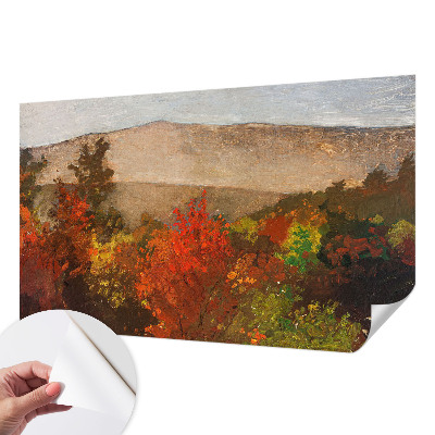 Fotobehang babykamer met herfstpanorama