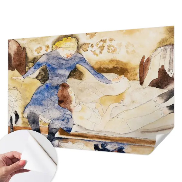 Fotobehang zelfklevend met motief van een vrouwelijk vredessymbool