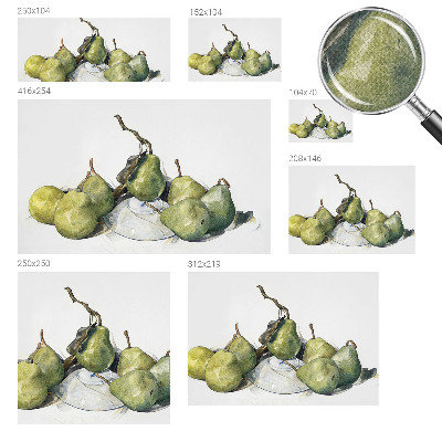Zelfklevend fotobehang op maat Aquarel peren