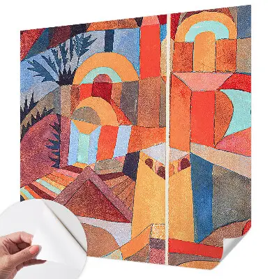 Fotobehang kinderkamer met een kleurrijk mozaïekontwerp