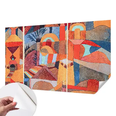 Fotobehang kinderkamer met een kleurrijk mozaïekontwerp