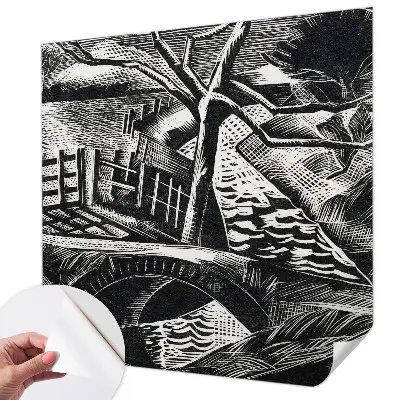 Foto behang voor de kinderkamer met een architectonisch landschap