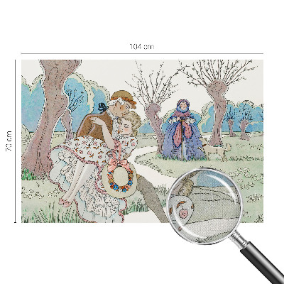 Fotobehang voor kinderkamer met een romantische scène