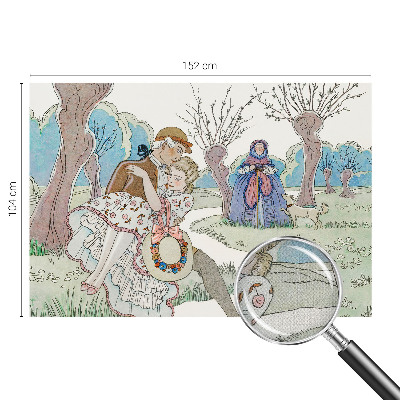 Fotobehang voor kinderkamer met een romantische scène
