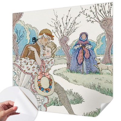 Fotobehang voor kinderkamer met een romantische scène