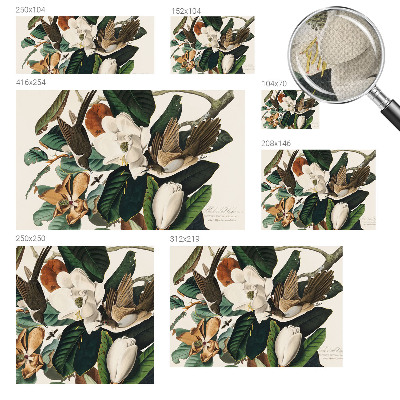 Foto behang voor de keuken Vogels magnolia's