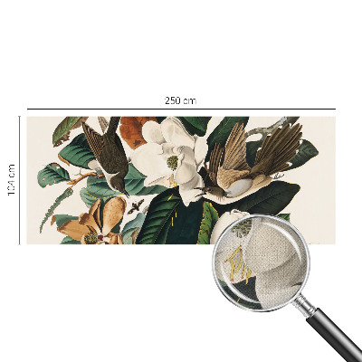 Foto behang voor de keuken Vogels magnolia's