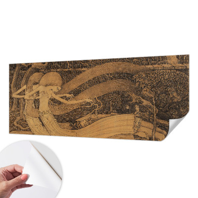 Zelfklevende behangsticker met surrealistische personages