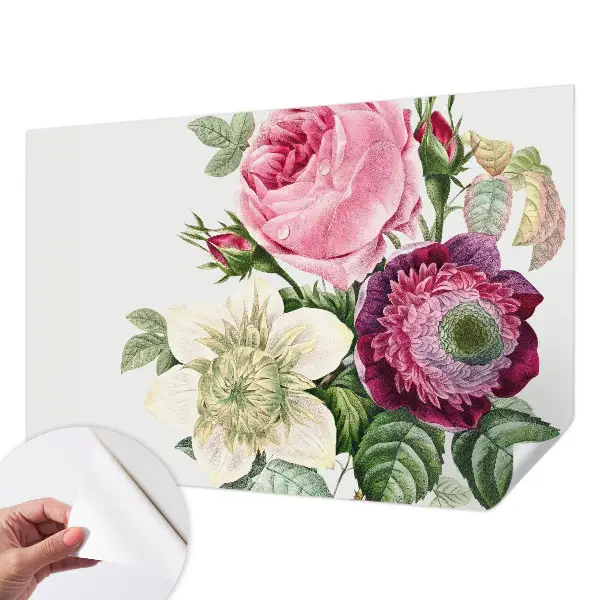 Fotobehang voor kinderkamer met een bloemenboeket als motief