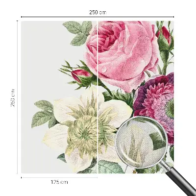 Fotobehang voor kinderkamer met een bloemenboeket als motief