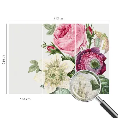 Fotobehang voor kinderkamer met een bloemenboeket als motief