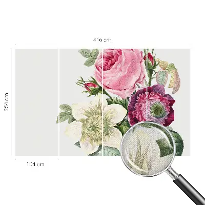 Fotobehang voor kinderkamer met een bloemenboeket als motief