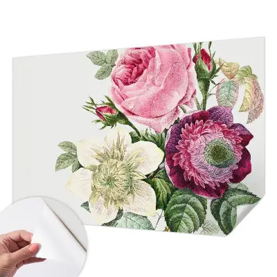 Fotobehang voor kinderkamer met een bloemenboeket als motief