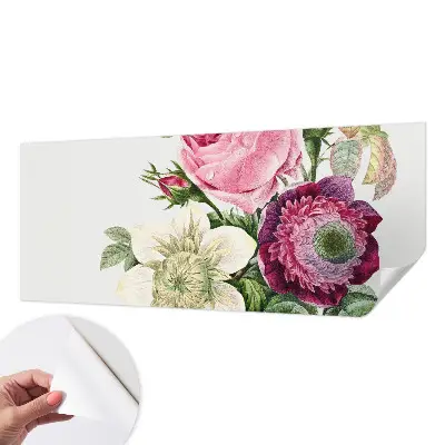 Fotobehang voor kinderkamer met een bloemenboeket als motief